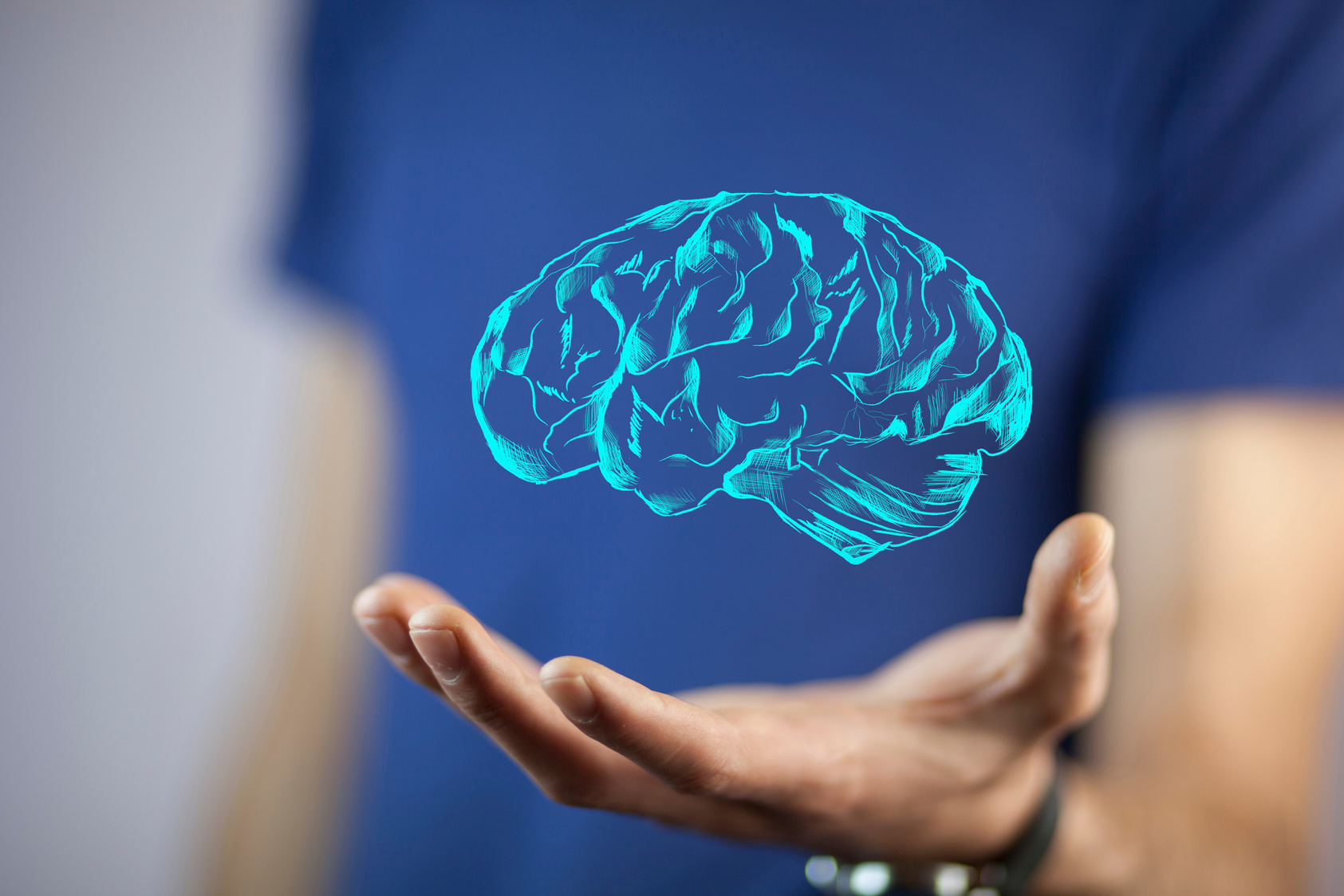 man hand  brain